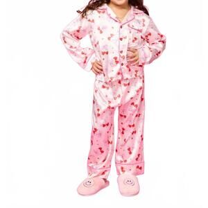 NEW MINI DREAMERS girl's cherry bows pants silky set in multi